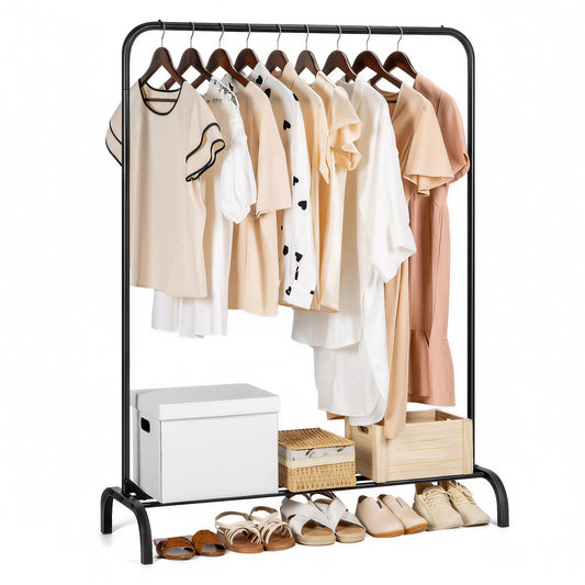 Sturdy Clothes Rail Rack with Storage Shelf