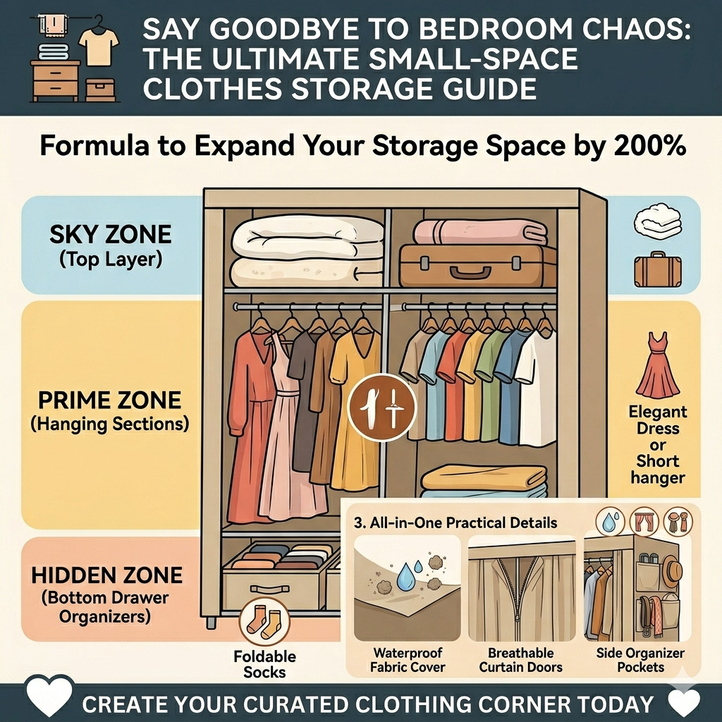 Say Goodbye to Bedroom Chaos: The Ultimate Small-Space Clothes Storage Guide